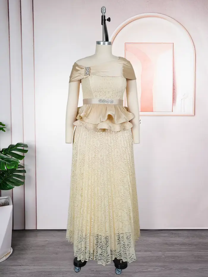 Robes longues élégantes pour femmes Printemps-Été 2026 – Robes plissées maxi pour mariage, soirée, b