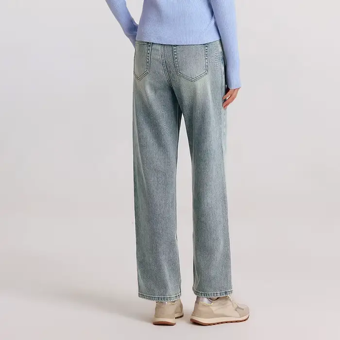 SEMIR-Jean Confortable à Jambes Larges pour Femme, Pantalon Effiloché, FjDenim, Nouvelle Collection 