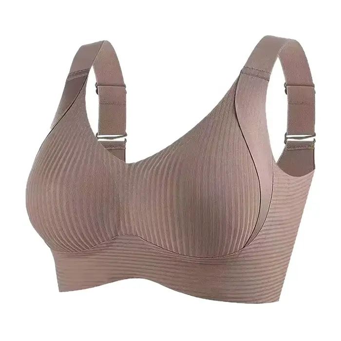 Soutien-gorge sport côtelé sans armatures push-up pour femme, coupe stable, couvrance intégrale, usa