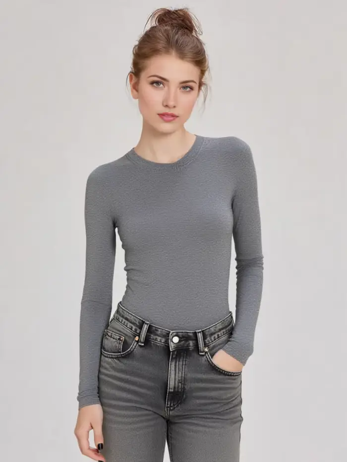 BornToGirl Sexy Body femmes noir blanc marron gris moulante une pièce solide mince à manches longues Body ensemble hauts Body costume