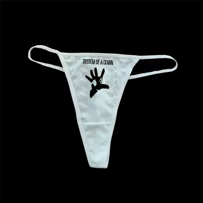 String imprimé avec lettres de lingerie mignonne pour femmes, sous-vêtements pour femmes sans coutur
