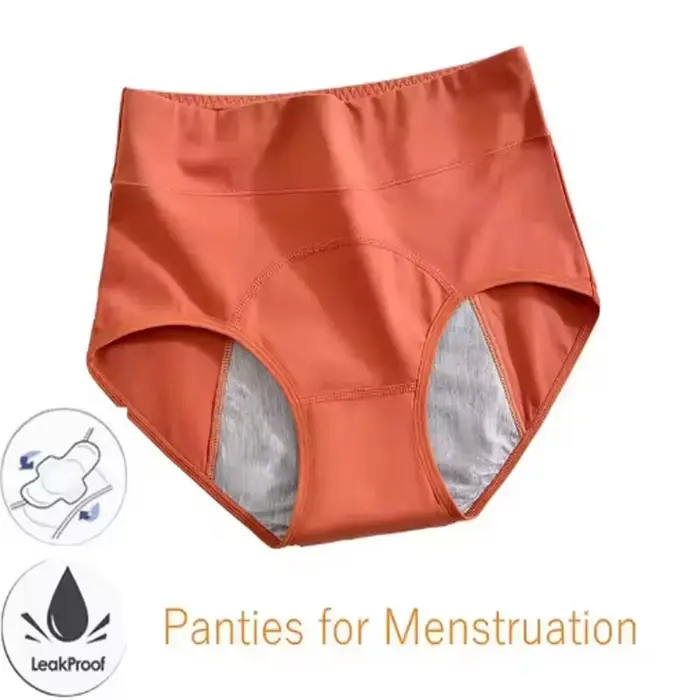 Bavlněné menstruační kalhotky s vysokým pasem