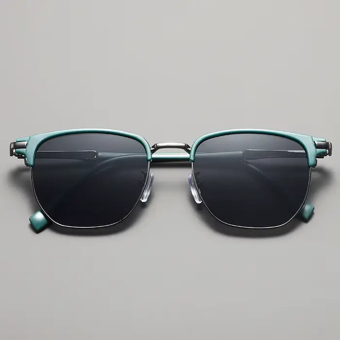 Nouvelles Lunettes de Soleil Carrées Vintage pour Femmes et Hommes, Monture Métallique de Marque, Lu
