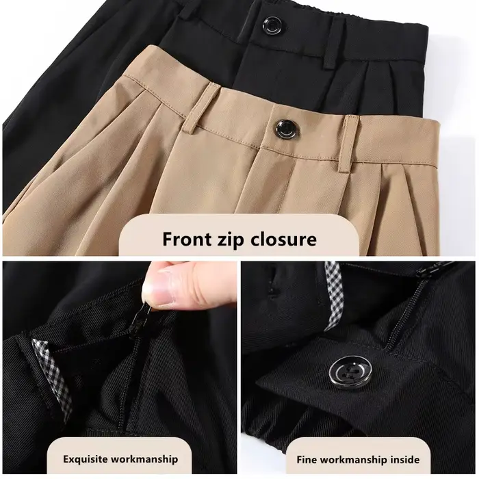 Femmes ample printemps été 2025 nouveau taille haute jambes larges mince pantalon décontracté mode c