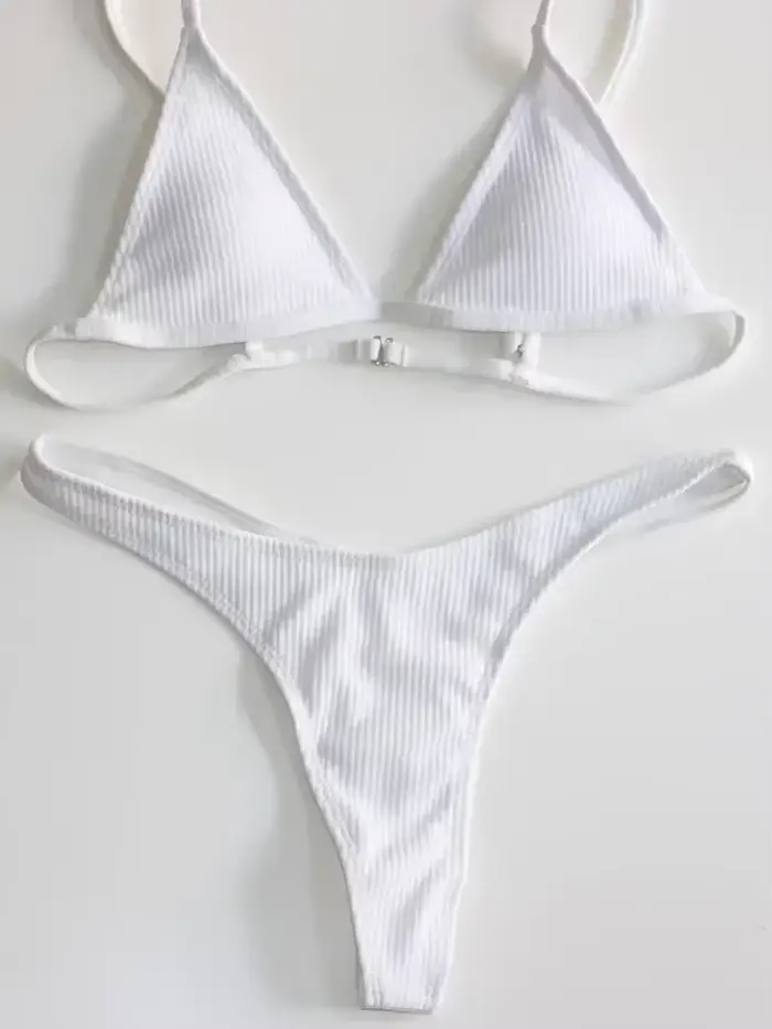 BanRibTanga-brazilské bikiny pro ženy, sexy plavky, tanga kalhotky, vroubkované, pro plavání, 2025