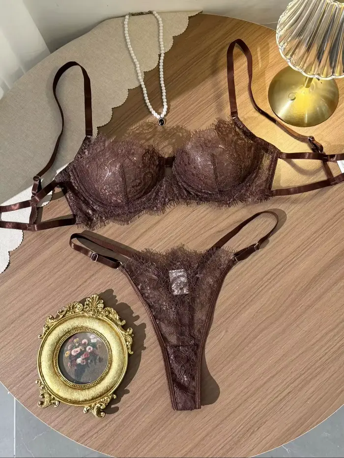 Soutien-gorge d'été élégant en dentelle transparente brodée, confortable, anti-affaissement, couvran