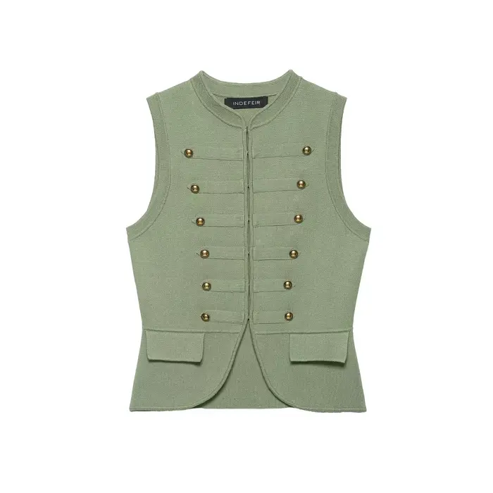 KONDALA 2026 Printemps-Été – Gilets Élégants Verts en Maille pour Femme – Style Plage, Soirée, Vacan