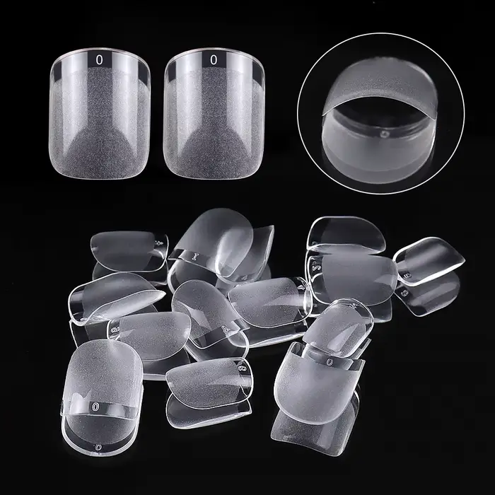 ARTAUG 240 pièces presse courte sur les ongles carré blanc Gel Lucency faux ongles couverture complè