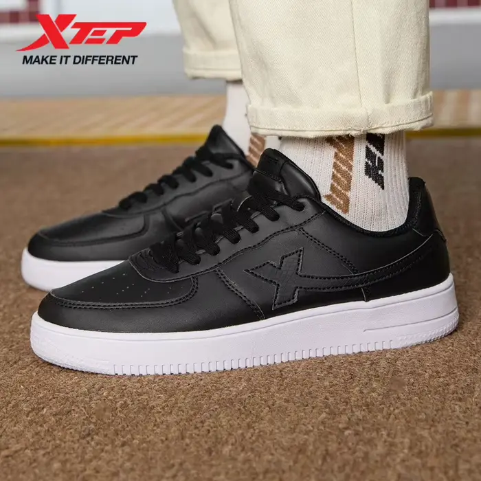Xtep chaussures de skateboard antidérapant résistant à l'usure décontracté blanc Couple Skate basket