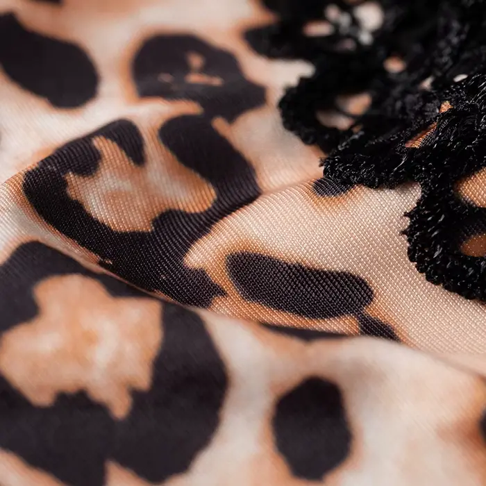Dámské boxerky s leopardím a třešňovým potiskem