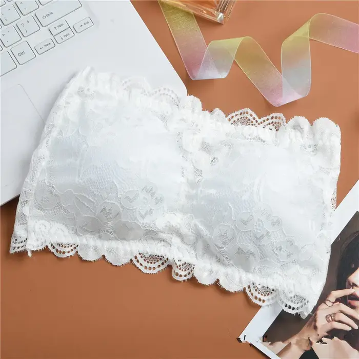 Dámská krajková čelenka podprsenka, vyztužený, bralette, květinové krajkové spodní prádlo, sexy spodní prádlo, jednobarevný barva, wraparound