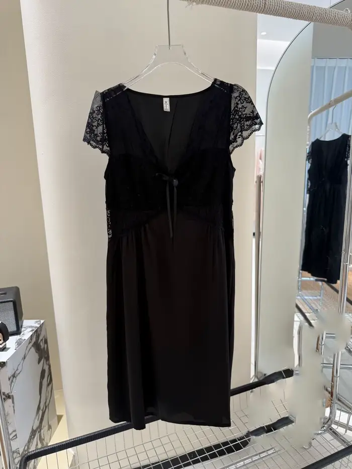 Chemise de nuit d'été en dentelle pour femmes, Sexy, Perspective, manches courtes, col en v, robe de