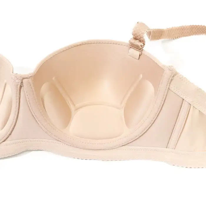 Dámská Beauwear-Push-up podprsenka s kosticemi, půl šálku Bralette, béžová, plus velikost, čepice C, 85C, 90C