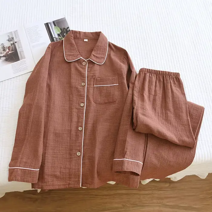 100% coton femmes pyjamas 2026 nouveaux pyjamas pour femmes pyjama manches longues pantalons longs 2