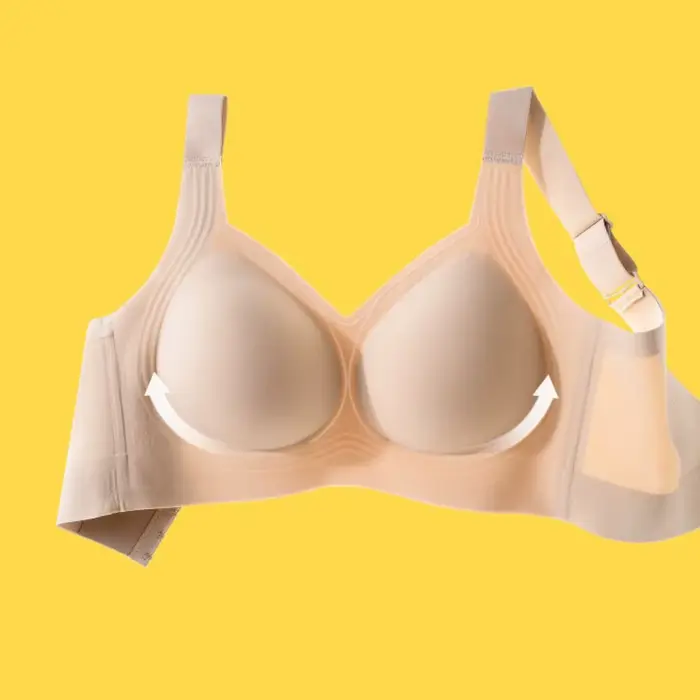 Podprsenka bez drátů, laditelná s efektem push-up proti opadnutí, ženská, styl tílků, velké rozměry, bezešvý, pro yoga
