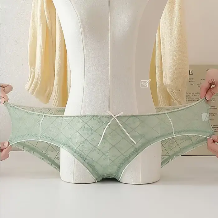 Velká velikost M až 4XL dívky krajkové kalhotky mléko pocit slipy cukroví barvy pletivo spodní prádlo bavlna rozkrok ženy sexy spodní prádlo