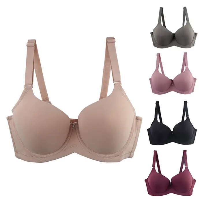 Soutien-gorge femme Sexy Ultra mince bouton arrière sous-vêtements sangle réglable soutien-gorge à couverture complète grande taille soutien-gorge à armatures bюстгальт privilège жleti