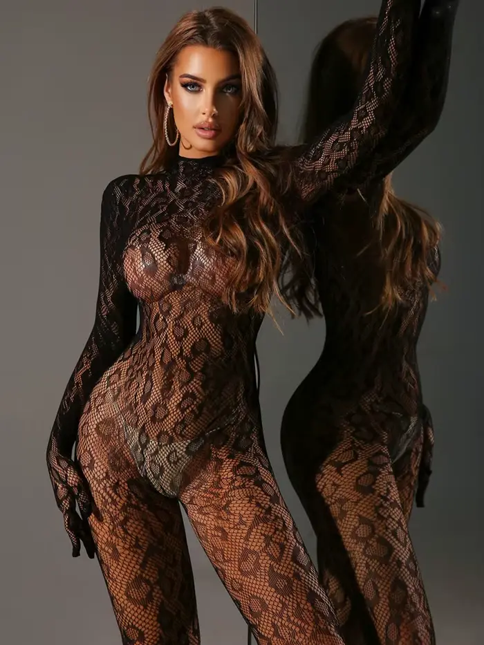 Tenues Sexy pour femmes, mode adulte, bas complets, collants érotiques, Lingerie transparente creuse