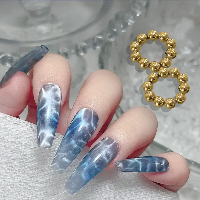 10 ks/20 ks vodní vlnění kočičí oko magnetické gelové perly multifunkční Nail Art květinová plastika