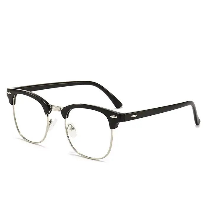 Lunettes rétro Anti-lumière bleue pour hommes et femmes, demi-monture classique Vintage, blocage de