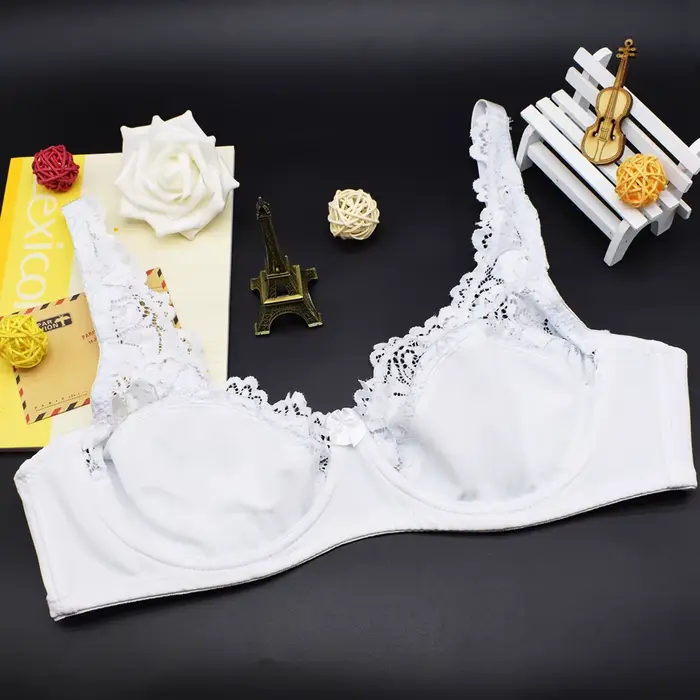 Soutiens-gorge pour femmes Lingerie haut femme dentelle soutien-gorge à armatures grande taille brassière Perspective sous-vêtements Sexy B C D DD E F tasse