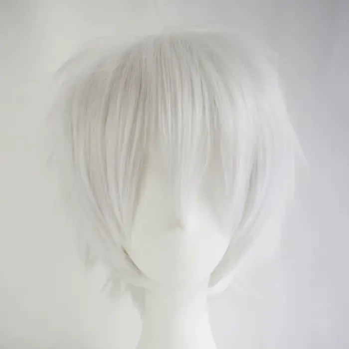 Perruque synthétique courte bouclée universelle noire, perruque de personnage de couleur variable po