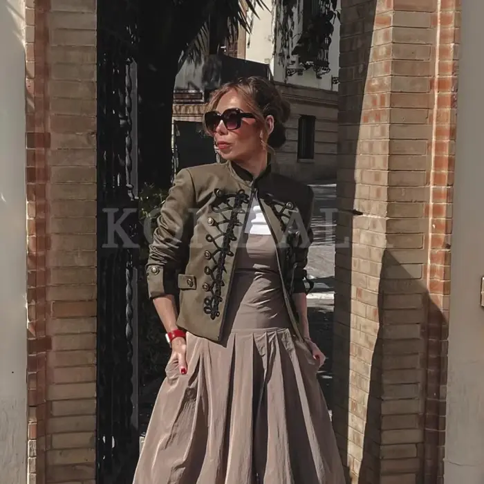 KONDALA 2026 Printemps-Été – Vestes Brodées Vertes Élégantes pour Femmes – Mode Soirée, Remise de Di