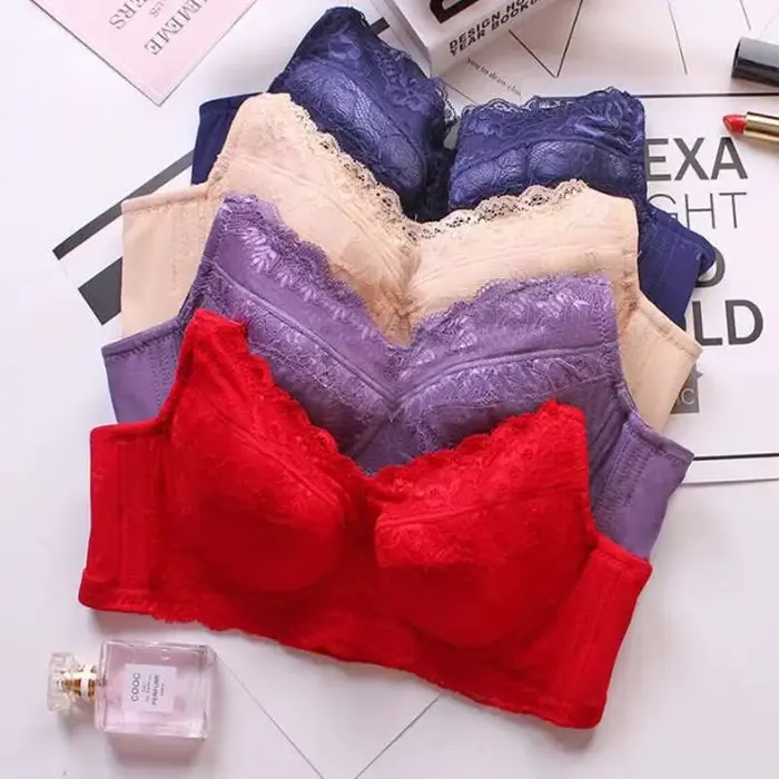 Velikostní podprsenka Push Up Bralette krajková intimní Lingerie pro ženy s kosticemi B C D E F G H Brasier Mujer