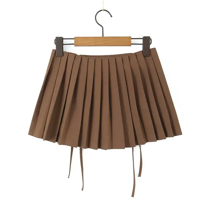 Jupe plissée avec short pour femme, mode coréenne, super mini jupe, sexy, kawaii, punk, vêtements de