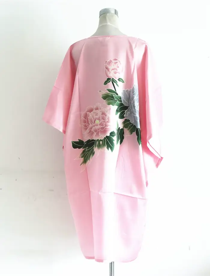 Robe de nuit imprimée en polyester rayon pour femmes, style basique chinois, longueur aux genoux, 21 couleurs disponibles pour un sommeil de luxe