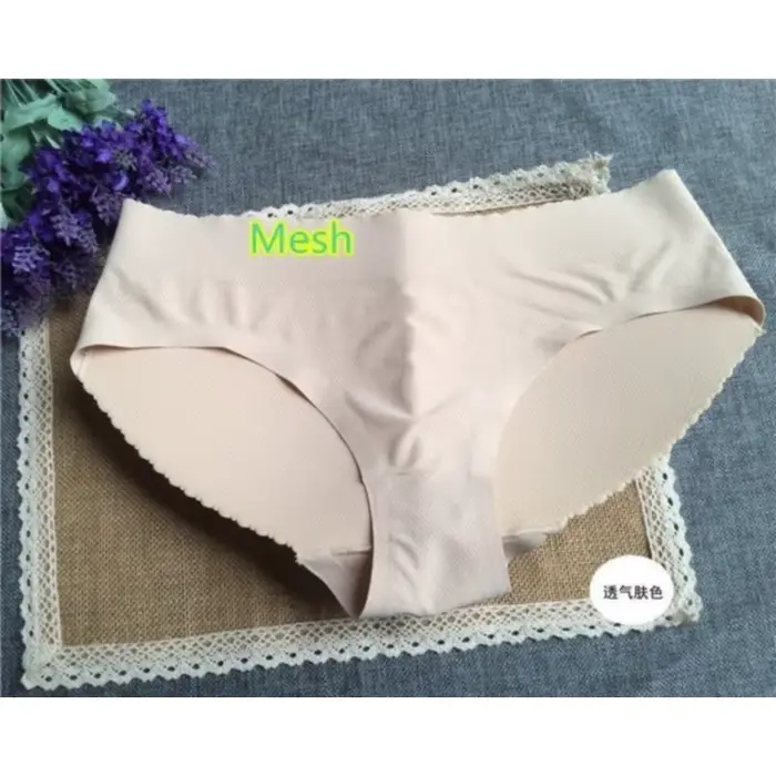 Dámské Sexy Bezešvé Kalhotky Polstrované Nízké Kalhotky Měkké Zadečky Push Up Spodní prádlo Spodní prádlo Zadečky slipy Hip Booster Shaper
