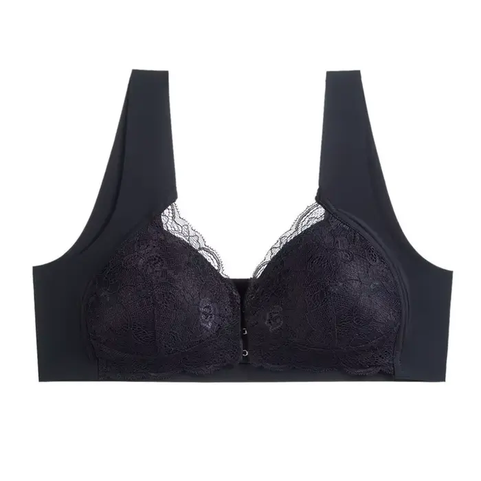 Soutien-gorge grande taille M-XXXL femmes Sexy solide dentelle soutiens-gorge 3/4 tasse respirant quatre rangées strucLadies Push Up sous-vêtements été nouveau