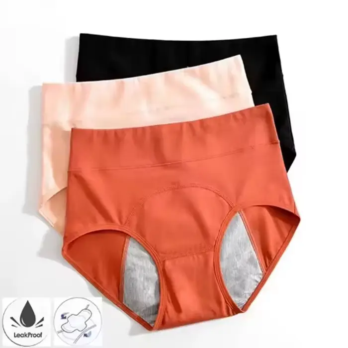 Bavlněné menstruační kalhotky s vysokým pasem