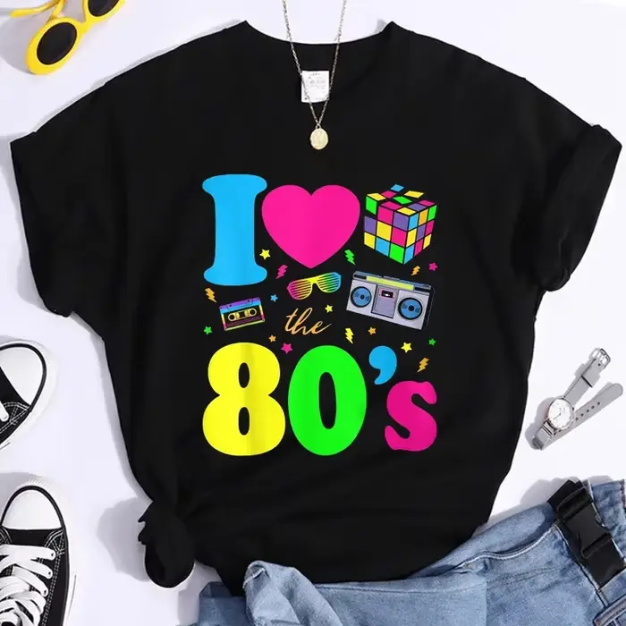 Nová móda Miluji 80. léta Tričko pro ženy Vintage 80.