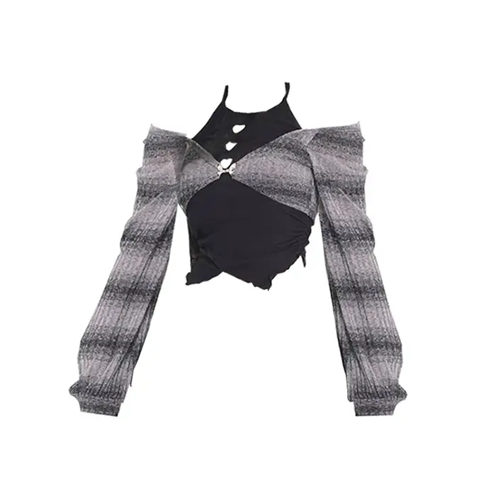 Tenue deux pièces féminine vintage printemps été élégante dentelle arc coton polyester junior