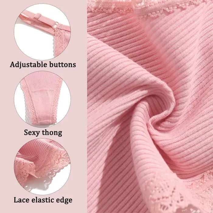 5 kusů/sada bavlněných tanga kalhotek Sexy spodní prádlo pro ženy t-back Dámské