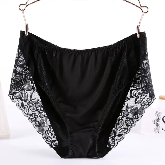 Grande taille taille haute culottes pour femmes sous-vêtements lait soie grande taille slips élastiq