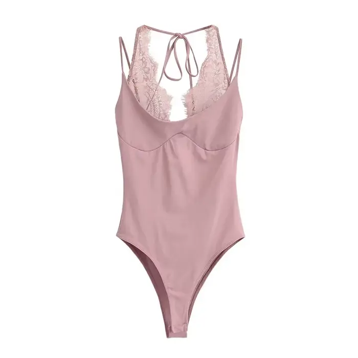 Combinaison rose sexy pour femme, idéale pour les soirées en boîte de nuit, combinaison moulante san