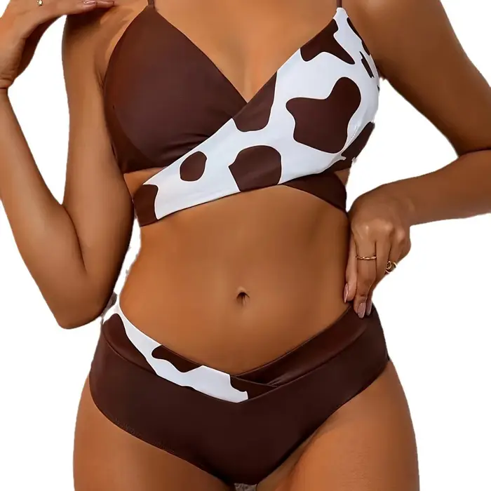 Nadanbao - Sexy dámské plážové bikiny s výstřihem do V