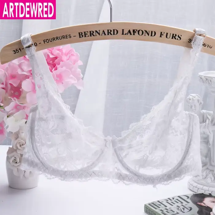 Dámská sexy krajková podprsenka, luxusní bavlněná síťovina Bralette, bezešvé dámské spodní prádlo, květinová podprsenka bez vyztužený, intimní, nové, 2018