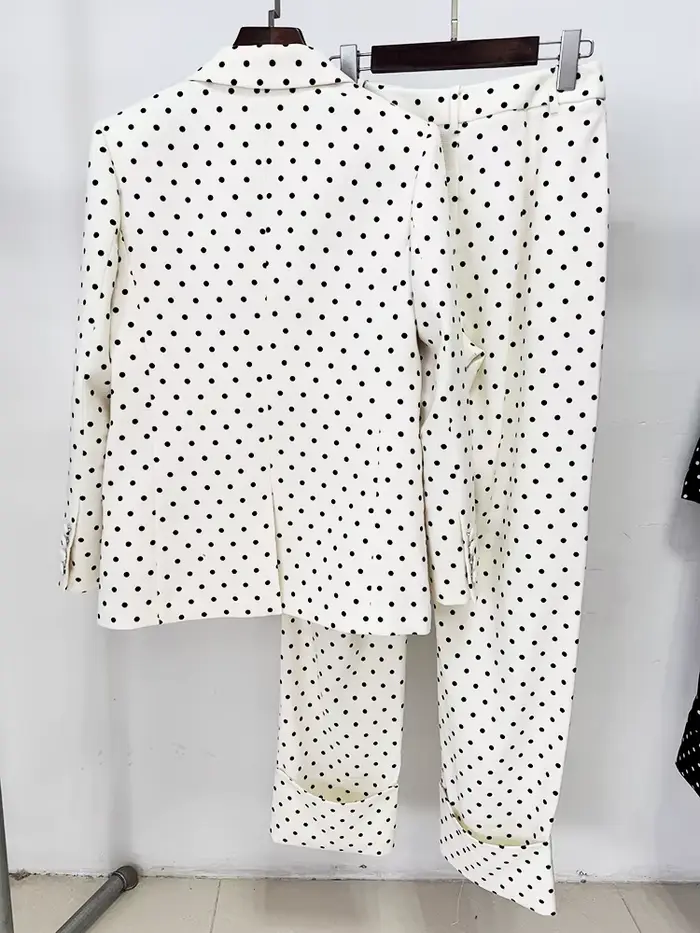 HIGH STREET Nouveauté 2026 Ensemble tailleur-pantalon de créateur pour femme, 2 pièces, avec blazer 