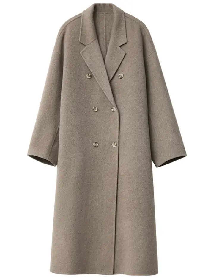 CHIC VEN – manteau en laine pour femme, Double boutonnage, basique, ample, décontracté, rétro, Long,