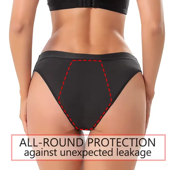 Culotte Menstruelle en Maille de Coton pour Femme, Sous-Vêtement Physiologique, Slip Anti-fuite, Lingerie Féminine, Livraison Directe