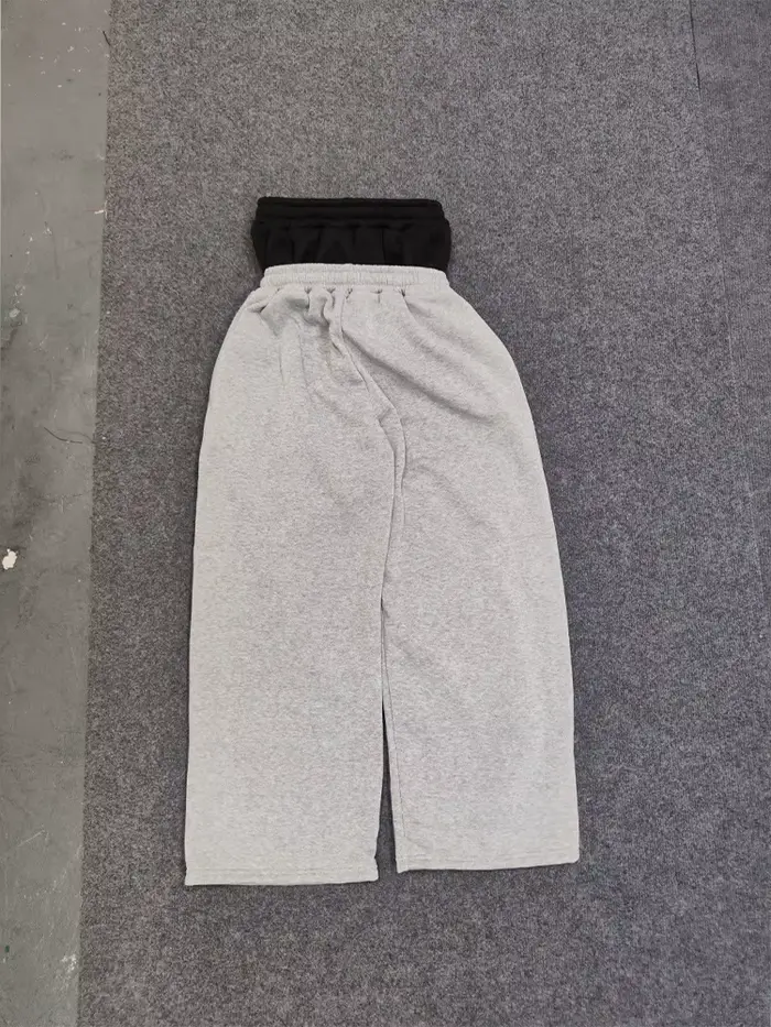 Pantalon de Couple de rue brodé européen et américain, Double tête, Double taille, pantalon à motif