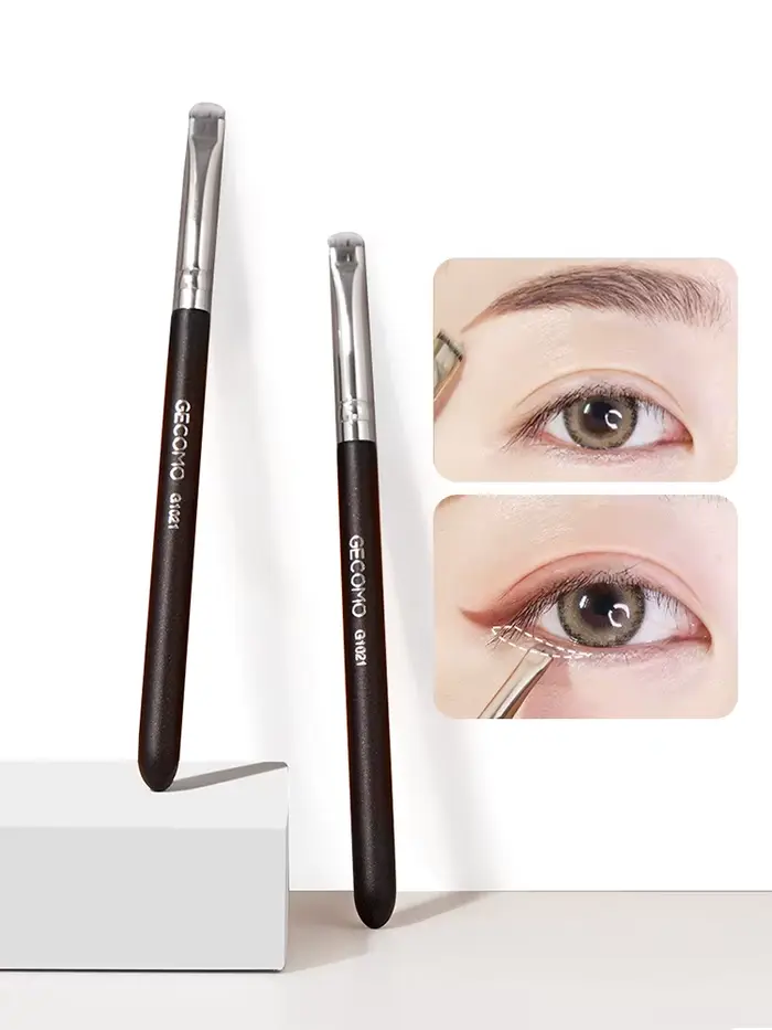 Brosse à Eyeliner, brosse à sourcils, ne mange pas de poudre, lame facile à tirer, brosse à tête pla
