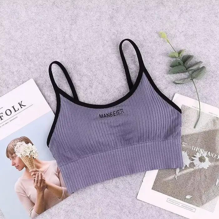 Nové Dámské Sportovní podprsenka Gym Sexy Top Krátké podprsenky Dámské spodní prádlo Bavlna Měkký komfort Bustiers Žena podprsenky Topy pro dívky