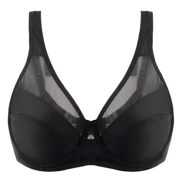 Soutien-gorge minimiseur en dentelle pour femmes, grande taille, couverture complète, à armatures, N