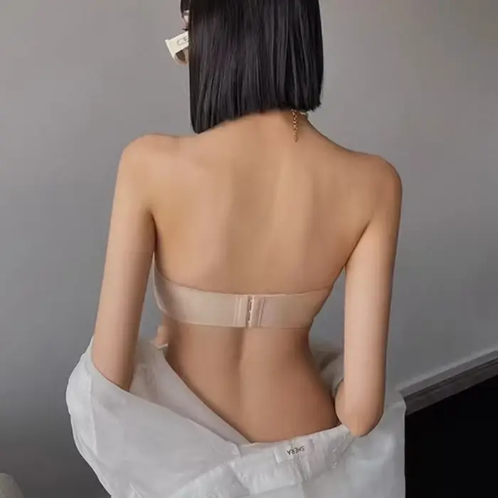 Soutien-gorge sans couture en coton et nylon pour femmes, une pièce, tasse trois quarts, fermeture par crochets et œillets, push up, confort toute la journée