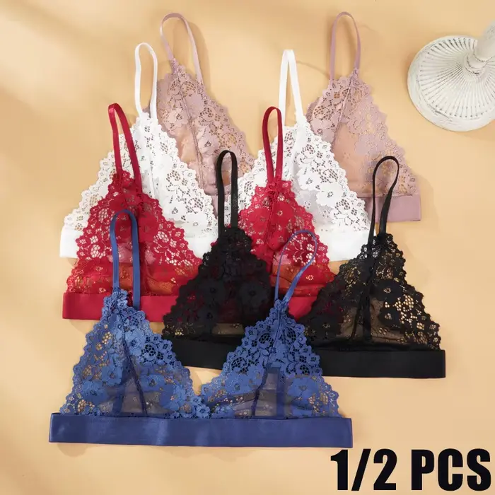 1/2 kusy sexy dámské krajkové podprsenky ultra tenké spodní prádlo dámské průhledný podprsenky pro ženy sexy krajkové spodní prádlo Bralette pro dámy