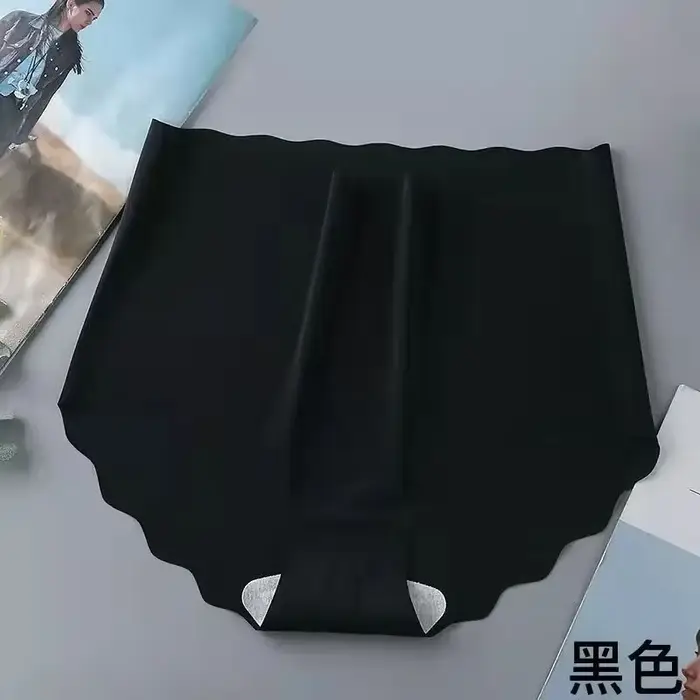 Culotte invisible sans couture pour femme, sous-vêtement ultra fin, taille haute, couleur unie, conf